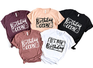 Generic Unisex Adult Birthday T-Shirt, Crew Neck, Short Sleeve, One Size, Black, White, Grey, Pink, Ivory, Red, Green, Purple