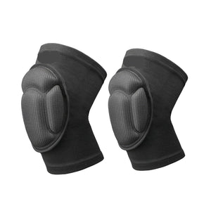 Pair of black knee pads with 'Klimat' branding on a white background
