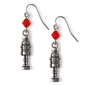 Nutcracker Earrings for Women Girls Toy Soldier Holiday Jewelry Handmade in USA by Darlene's Gift Shop