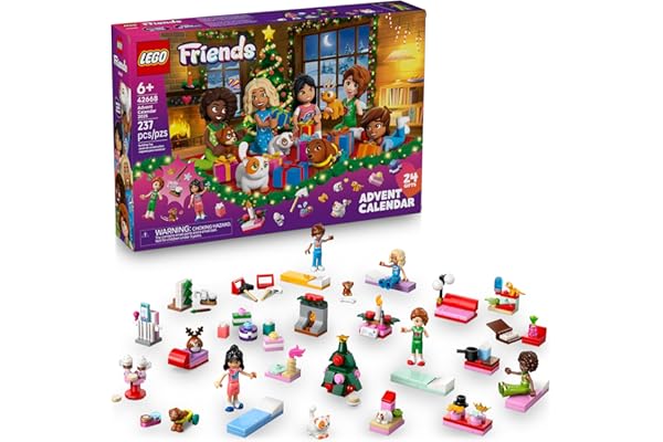 LEGO Friends Advent Calendar 2025 Building Toy - Holiday Countdown Set for Girls & Boys, Ages 6+ - 24 Buildable Surprises, 5 Minidolls & 5 Pets - Kids Gift Idea for Christmas - 42668