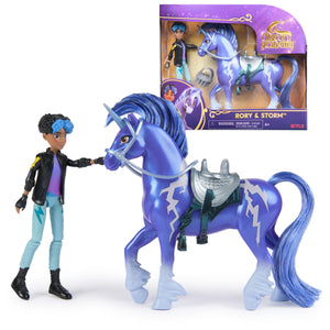 Unicorn Academy, Rory & Storm Set, Easter Gifts Idea, Dolls & Unicorn Toys, Includes 2 Riding Accessories & Hair Styling Tool