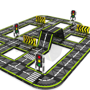 Magnetic Tiles Road Set, Magnetic Building Blocks for Toddler Kids, Montessori Educational Magnet Toys for Kids Ages 3+Year Old, STEM Creative Toy for Christmas Birthday Gifts