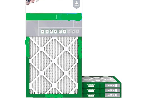 Filterbuy air filter packaging with filters in the background