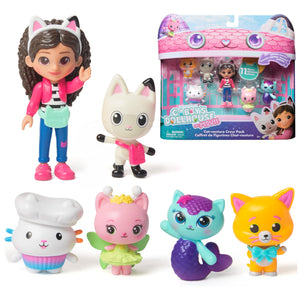 Gabby's Dollhouse DreamWorks The Movie, Cat-Venture Crew Pack, 11-Piece Toy Figure Set with Accessories, Kids Toys for Girls & Boys Ages 3 and Up