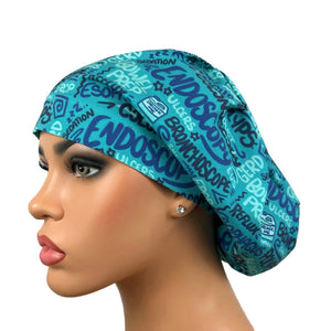 DK Scrub Hats, Surgical Scrub Cap, Funny Scrub Hat, GI Surgeon Scrub Cap, Nurse Bouffant, Endoscopy Blue, Teal