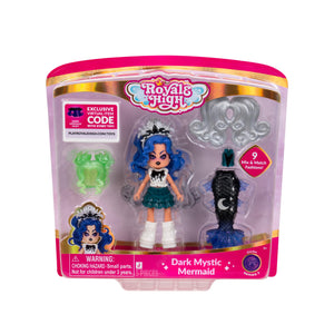 3” Dark Mystic Mermaid Fashion Doll - 1 Figure with 9 Fashion Accessories - Virtual Item Code Included - Series 3 - Ages 5+