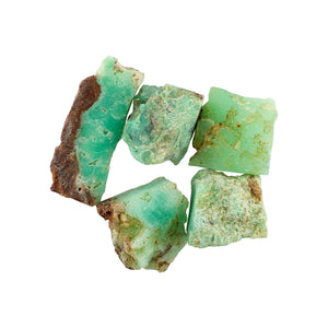NJCRAFT Thecraftman Natural Raw Chrysoprase Stone Rough Crystal Stone for Cabbing, Tumbling, Cutting, Polishing, Wire Wrapping, Gem Mining, Wicca, Reiki and Crystal Healing, 50 Carat Lot