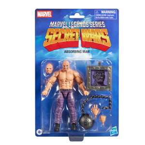Marvel Legends Series Secret Wars Absorbing Man, Retro Comics Collectible 6 Inch Action Figure with Lenticular Shield