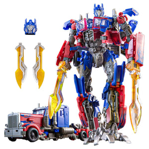 Transforming Toys Figures, Deformation Car Robot Toy with Extra Interchangeable Head & Weapons - Action Figure for Kids 7 +, Birthday Toy