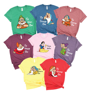 Seven Dwarfs Shirts - Customized Snow White and Seven Dwarfs T-Shirt for Kids and Adults