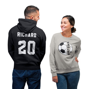 Personalized Soccer Shirt – Custom Soccer Jersey, Team T-Shirt, Soccer Sweatshirt & Hoodie, Soccer Mom Dad Game Day Outfit Gift Multicolor