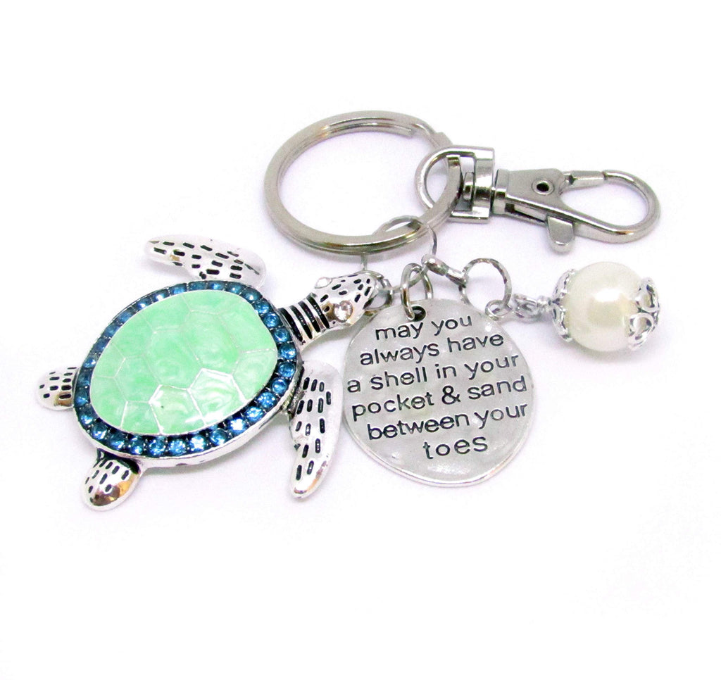 Sea Turtle Keychain - Beach Inspired Gifts - Birthday Gifts for Her