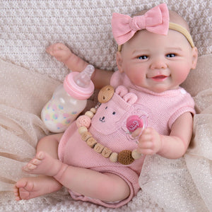 UOFTKIZ Realistic Reborn Baby Dolls Girl - 20 Inches Lifelike Real Life Baby Doll, Newborn Toddler Baby Doll with Poseable Limbs, Pretend Play Gift for Kids Age 3+
