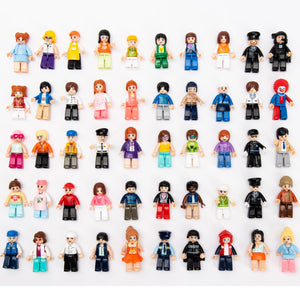 Icyhit 50 PCS Ramdom Minifigures, Mini Figure Toy, Building MINIFIG People, Action Figure, Mystery Pack (Random 50 Minifig Included)
