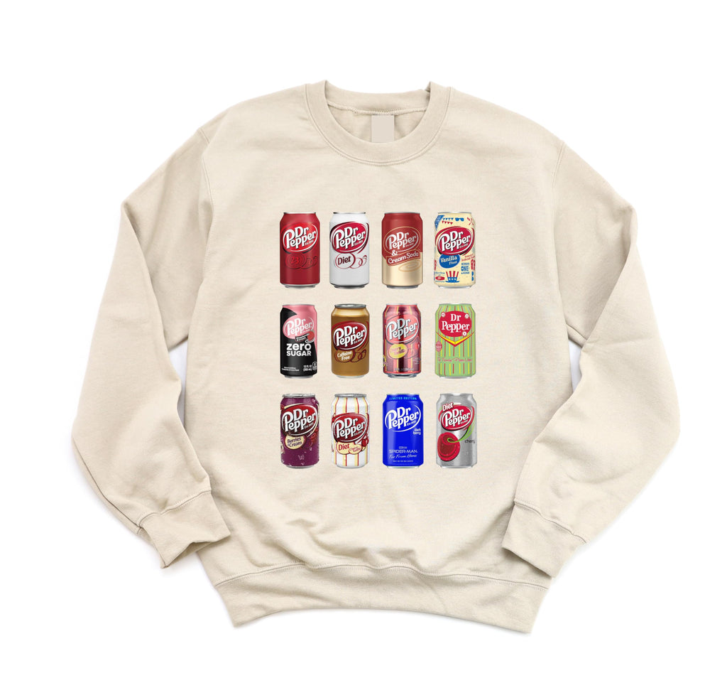 Soda Sweatshirt, Halloween Sweatshirts, Vintage Crewneck Sweatshirt, Pop Merch, Gifts for Women Beige