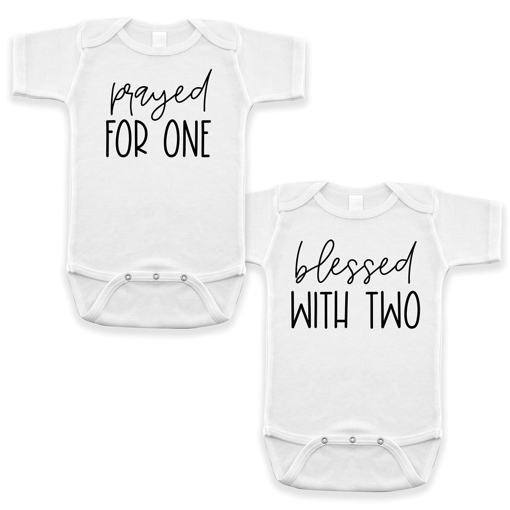 Pineapple Pancake Kids Twin Pregnancy Announcement Infant Bodysuit Set for Grandparent Photo Props 0-3 Months