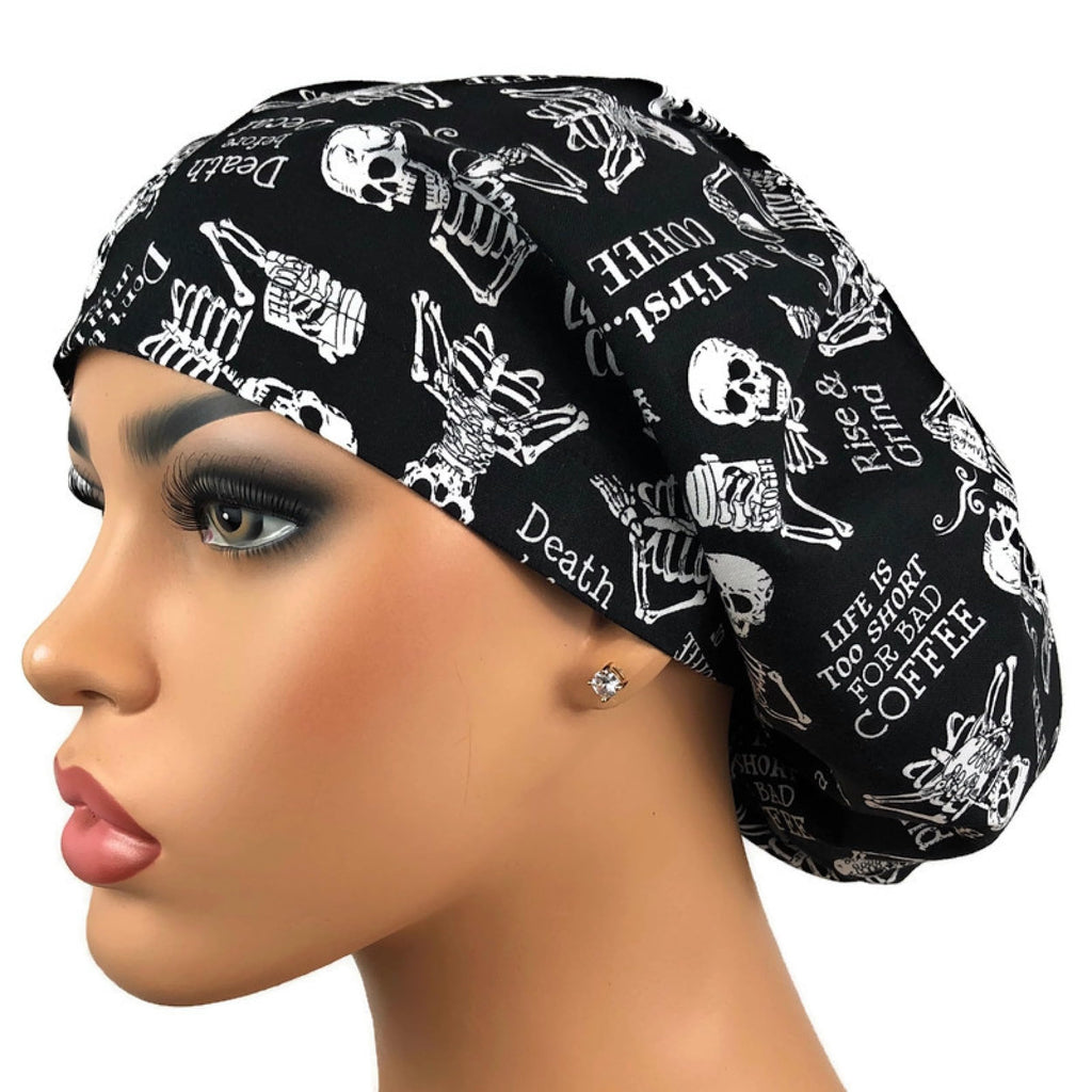 Funny Coffee Scrubcap, Surgical Scrubhat, Euro Scrub Nurse Hat, DK Scrub Hats, But First Coffee