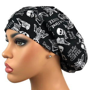 Funny Coffee Scrubcap, Surgical Scrubhat, Euro Scrub Nurse Hat, DK Scrub Hats, But First Coffee