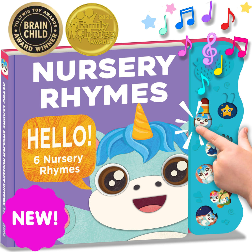Nursery Rhymes: Musical Toys & Interactive Sound Book for Toddlers 1-3, Baby’s First Year Music Book Gift, Singing Book for 1 Year Old Toddler & Kids, Nursery Rhymes Musical Books & Educational Toy