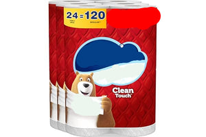 Charmin Ultra Strong Clean Touch Toilet Paper, 24 Family Mega Rolls = 120 Regular Rolls