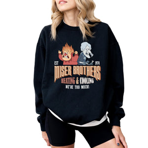 Miser brothers heating and cooling christmas sweatshirt, Hot and Cold brothers christmas sweatshirt, Funny Christmas Movie Shirt, Holiday sweatshirt for woman