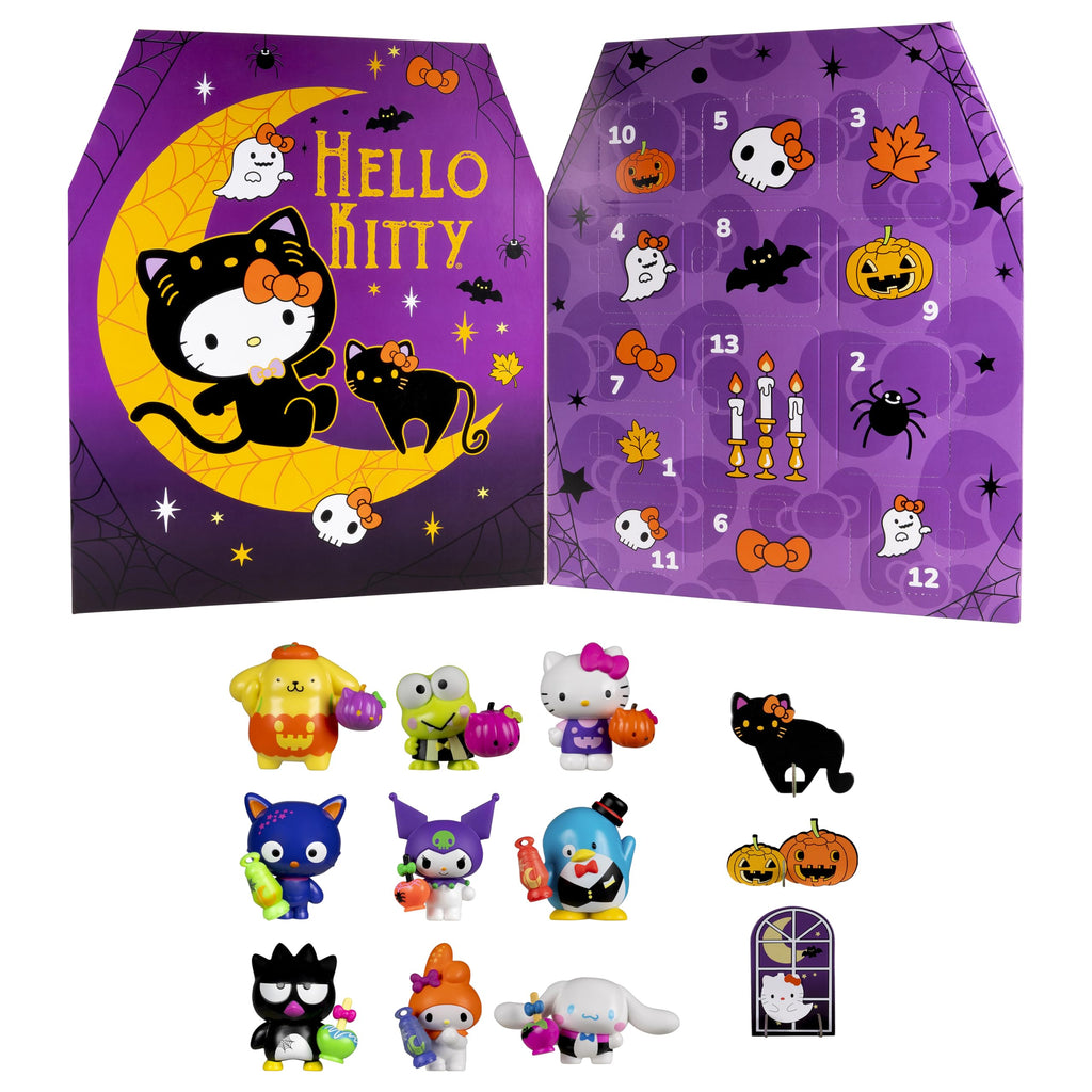 Hello Kitty® and Friends Halloween Countdown Calendar - 9 Figures with Mix & Match Accessories - 13 Seasonal Surprises - Ages 6+