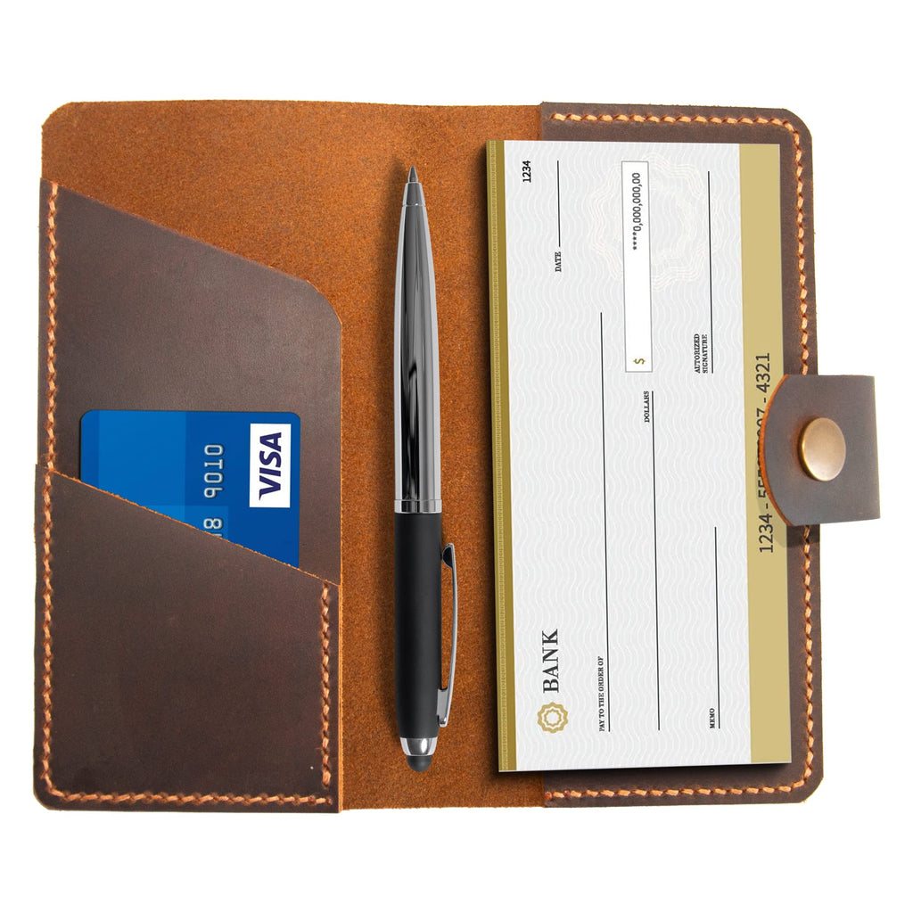 Turbosnail Personalized Checkbook Cover, Leather Checkbook, Checkbook Wallet And Holder, Checkbook Case, Custom Checkbook, Custom Checkbook Covers, Gift For Him,Customized Gifts
