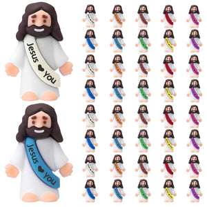 40Pcs Little Jesus Figures, 40pcs Action Figures Little Jesus Figurines in Bulk, Jesus Love You FiguresReligious Gifts for Christians Women Mom Teens Christmas Easter Egg Stuffers Fillers(40)