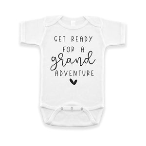 Pineapple Pancake Kids Pregnancy Announcement For Grandparents Get Ready for a Grand Adventure Infant Bodysuit