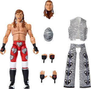 Mattel WWE Ultimate Edition Action Figure & Accessories Set, Shawn Michaels 6-inch Collectible with Swappable Heads & Hands, 30 Articulation Points
