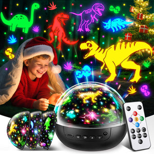 Dinosaur Toys for Kids 3-5, ?Remote+3 Films+93 Effects? Dinosaur Toys for Kids 2-4, ?3 Timer+5 Brightness? 3 Year Old Boy Gift, Rotate 3 Year Old boy Birthday Gift, Boys Christmas Gifts Boys