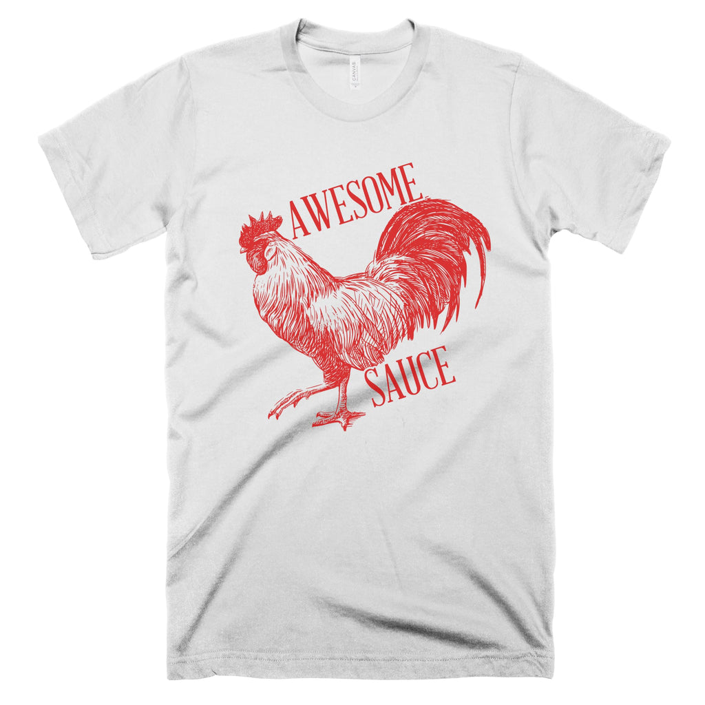 Awesome Sauce T-Shirt As Seen Worn by Ben Afflek Funny Chicken Shirt Rooster Graphic Tee