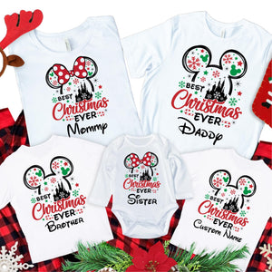 Best Christmas Ever Shirt, Personalized Family Christmas T-Shirts with Name, Best Holiday Matching Tees, Family Christmas 2025 Shirts, Custom Family Christmas Shirt