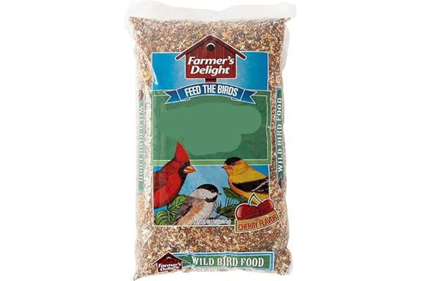 Bag of Farmer's Delight Wild Bird Food with bird illustrations on a white background