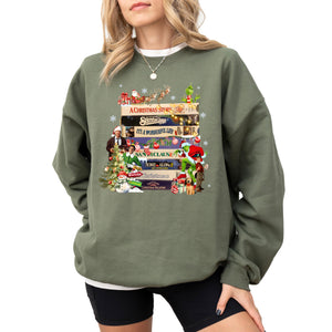 Christmas 90s Movies Sweatshirt, Christmas Sweatshirt for Woman, Merry Christams Shirt, Christmas Movie Tshirt, Holiday Sweater, Ugly Christmas Movie Sweater Multicolor