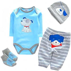 Reborn Baby Dolls Boy Clothes for 17-22 Inch 4 pcs Sets Fit 17-22" Newborn Baby Dolls Clothes