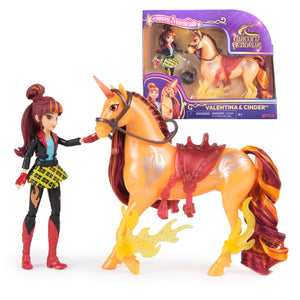 Unicorn Academy, Valentina & Cinder Power of Friendship Set with Saddle & Accessories, Dolls & Unicorn Toys, Gifts & Stocking Stuffers for Girls Ages 4 and up