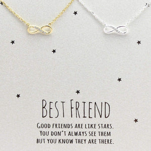 infinity necklace, Best friend necklace for 2, BFF Necklace, friendship necklace for 2, silver dainty necklace, Christmas gift, Graduation gifts, infinity necklace gold besties bff