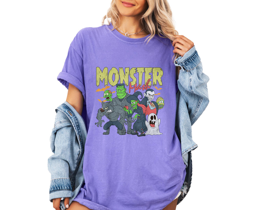 Retro Halloween Comfort Colors Shirt, Vintage Ghost Halloween Shirt, Halloween Aesthetic, Monster Mash T- Shirt, Fall Tee, Monster Tee