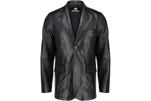 Jild Lambskin Leather Jacket Men Casual Coat – Notched Collar Classic Bond’s Style Ultimate Leather Blazer for Men