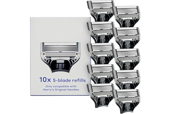 Harley's brand 5-blade refills with packaging on a white background
