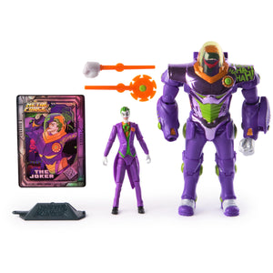 DC Comics, Metal Force The Joker Action Figure, 6-Inch with 4-Inch Mini Figure, Built-in Blaster and Armor Suit, Super Hero Kids Toys for Boys and Girls Ages 4 and Up