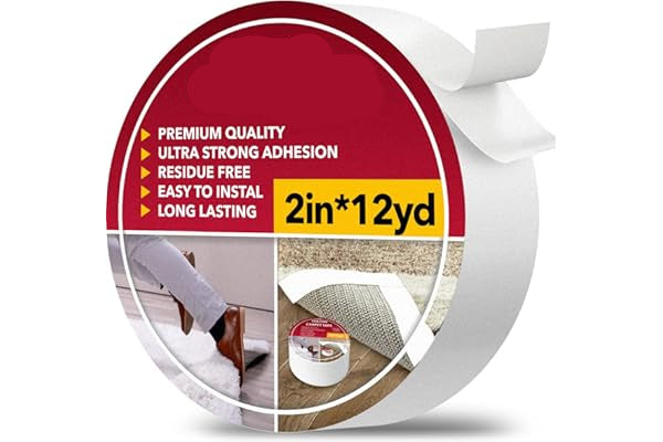 Trazon carpet tape packaging with text on a white background