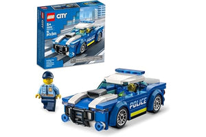 LEGO City Police Car Toy 60312 for Kids 5 Plus Years Old with Officer Minifigure, Small Gift Idea, Adventures Series, Car Chase Building Set
