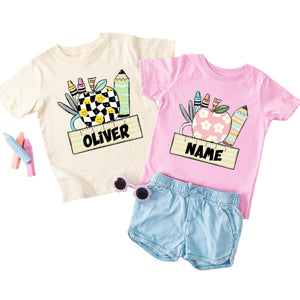 Personalized First Day of School Shirt, Back to School Outfits for Girls and Boys, Back to School Clothes,100 Days of School Shirts for Girls and Boys