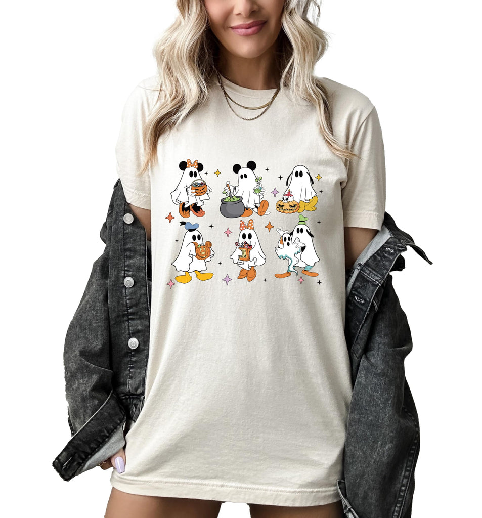 Retro D.isney Ghost Halloween Shirt, M.Ickey and Friends Ghost Halloween Shirt, Halloween Tee, Spooky Halloween Tee