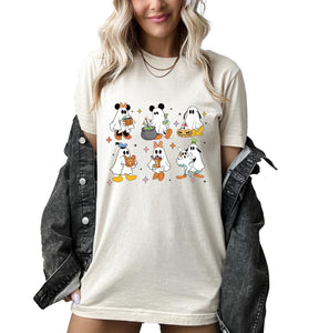 Retro D.isney Ghost Halloween Shirt, M.Ickey and Friends Ghost Halloween Shirt, Halloween Tee, Spooky Halloween Tee