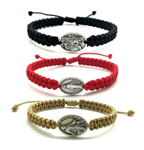 Patron Saints Catholic Medals Bracelets - St Michael Benedict Francis Anthony Christopher Peregrine Sebastian Jude Miraculous Virgin Mary Jesus Padre Pio