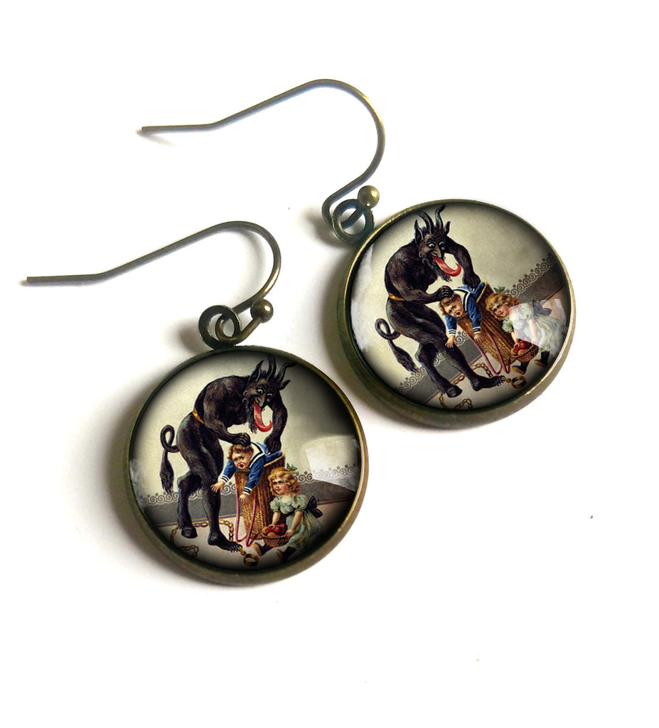 Victorian Krampus Earrings - Barrel