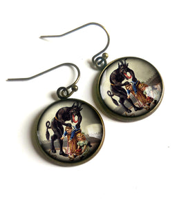 Victorian Krampus Earrings - Barrel